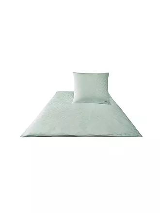 JOOP | Satin Bettwäsche Cornflower 70x90cm / 140x220cm Weiss | silber